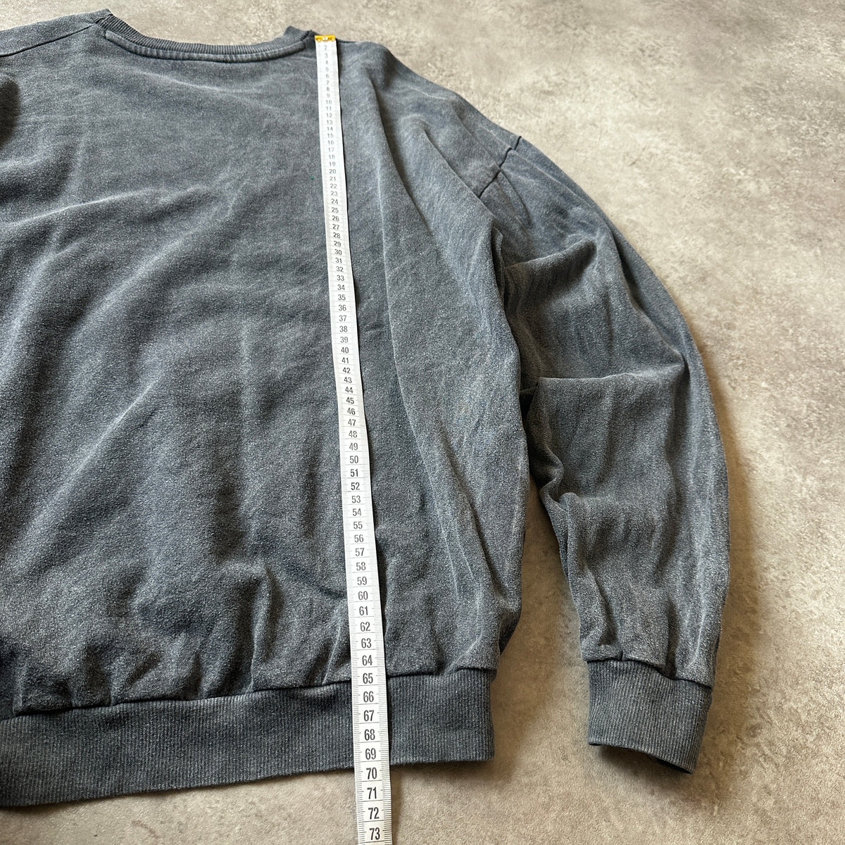 Kaotiko Washed Charcoal Chest Logo Crewneck S