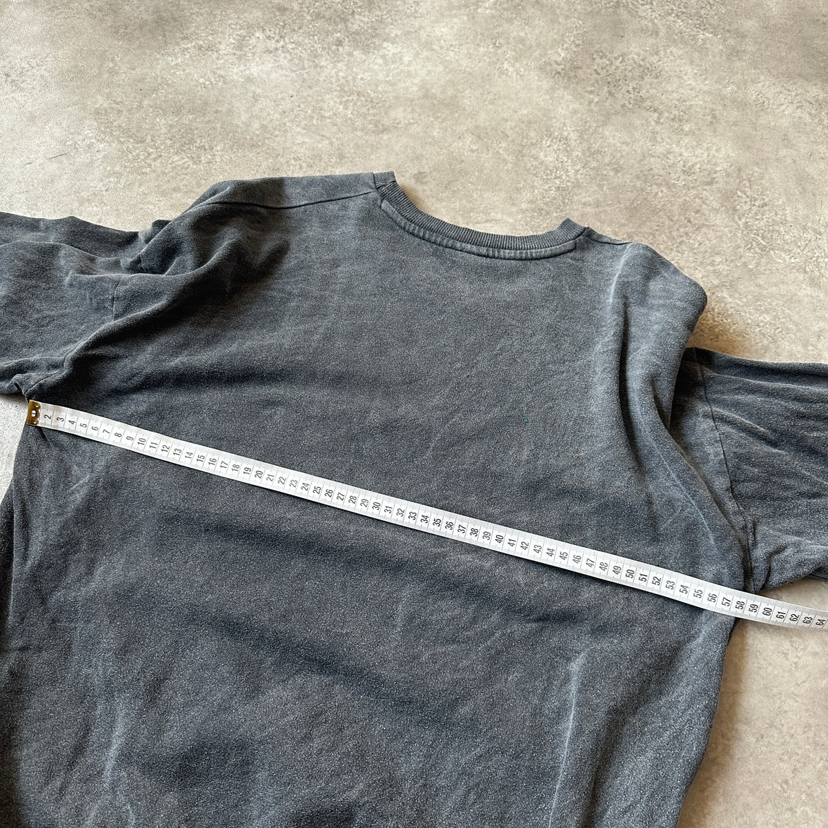 Kaotiko Washed Charcoal Chest Logo Crewneck S