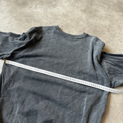 Kaotiko Washed Charcoal Chest Logo Crewneck S