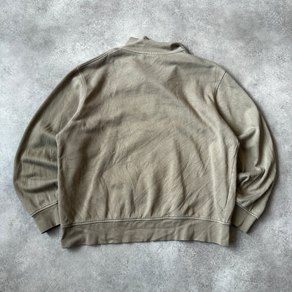 Jack & Jones Taupe Originals Studio 1/4 Zip Sweatshirt XL