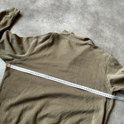 Jack & Jones Taupe Originals Studio 1/4 Zip Sweatshirt XL