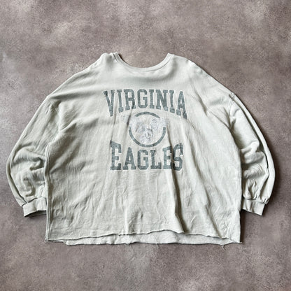 Reclaimed Vintage Faded Green Virginia Eagles Graphic Crewneck M