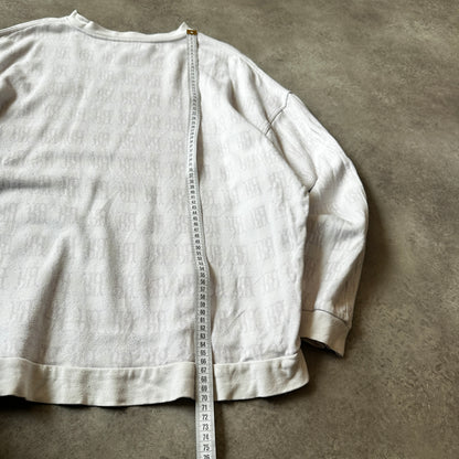 Rvni Cream Monogram All-Over Print Long Sleeve XXL