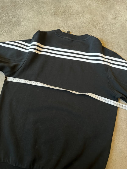 Adidas Black Three Stripe Crewneck M