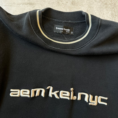 Aem Kei Black Logo Crewneck M