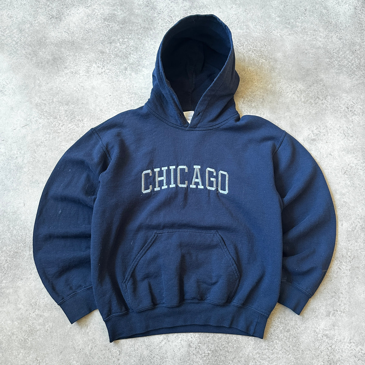 Gildan Navy Blue "Chicago" Graphic Hoodie S