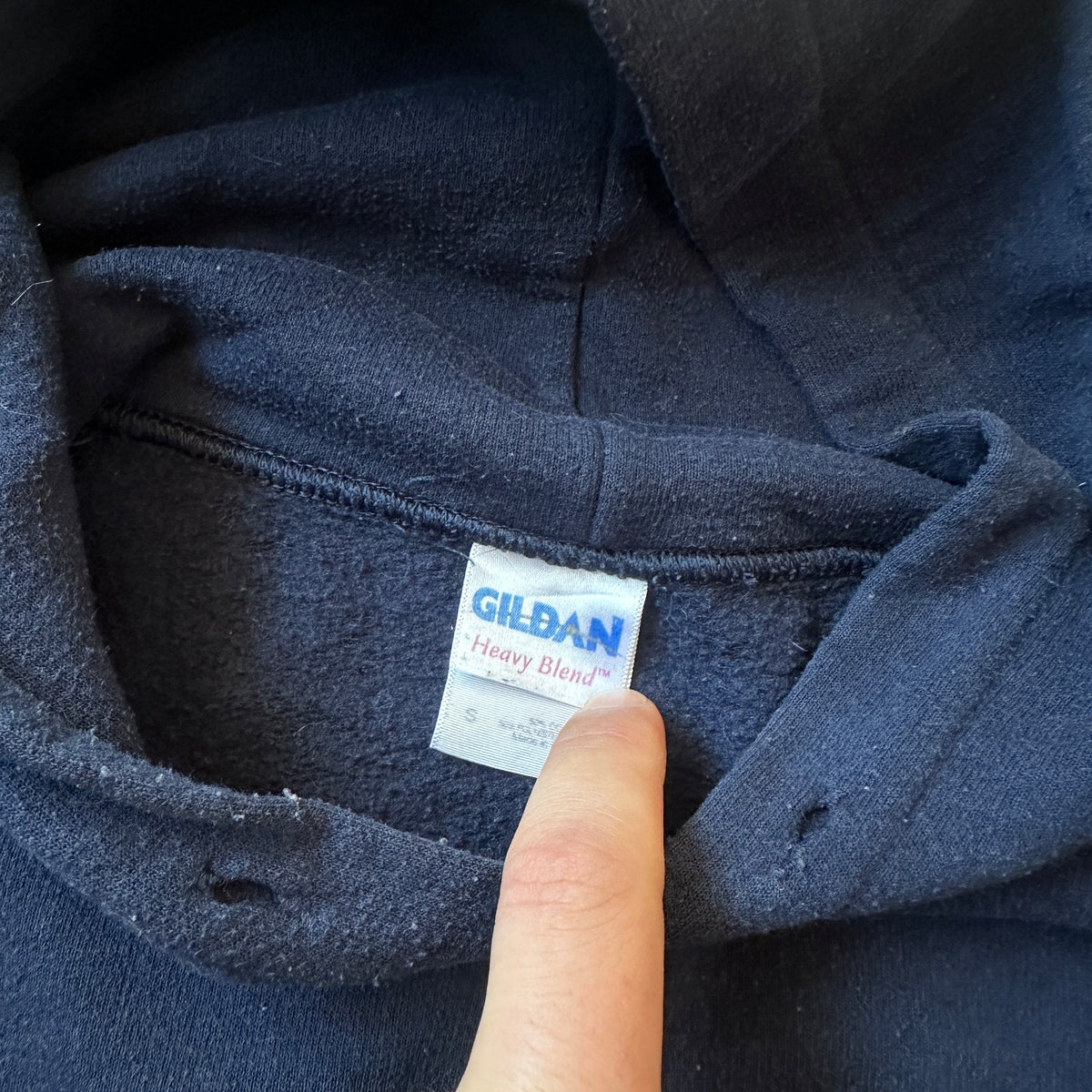 Gildan Navy Blue "Chicago" Graphic Hoodie S