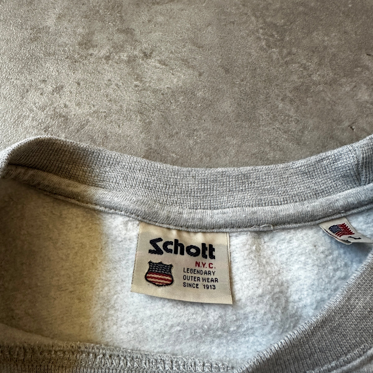 Schott Bros Inc. Grey NYC 1913 Graphic Crewneck L