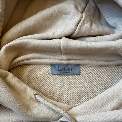 Leger Beige Small Chest Logo Hoodie L