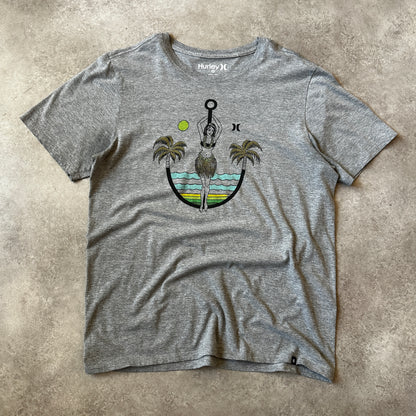 Hurley Grey Hula Girl Graphic T-Shirt M