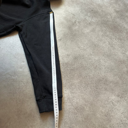 Mennace Black Small Gold Script Logo Hoodie M