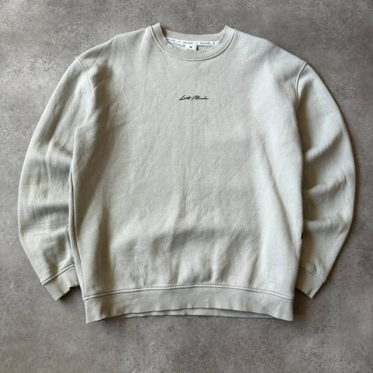 Lost Minds Light Beige Small Script Chest Logo Crewneck S