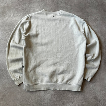 Lost Minds Light Beige Small Script Chest Logo Crewneck S