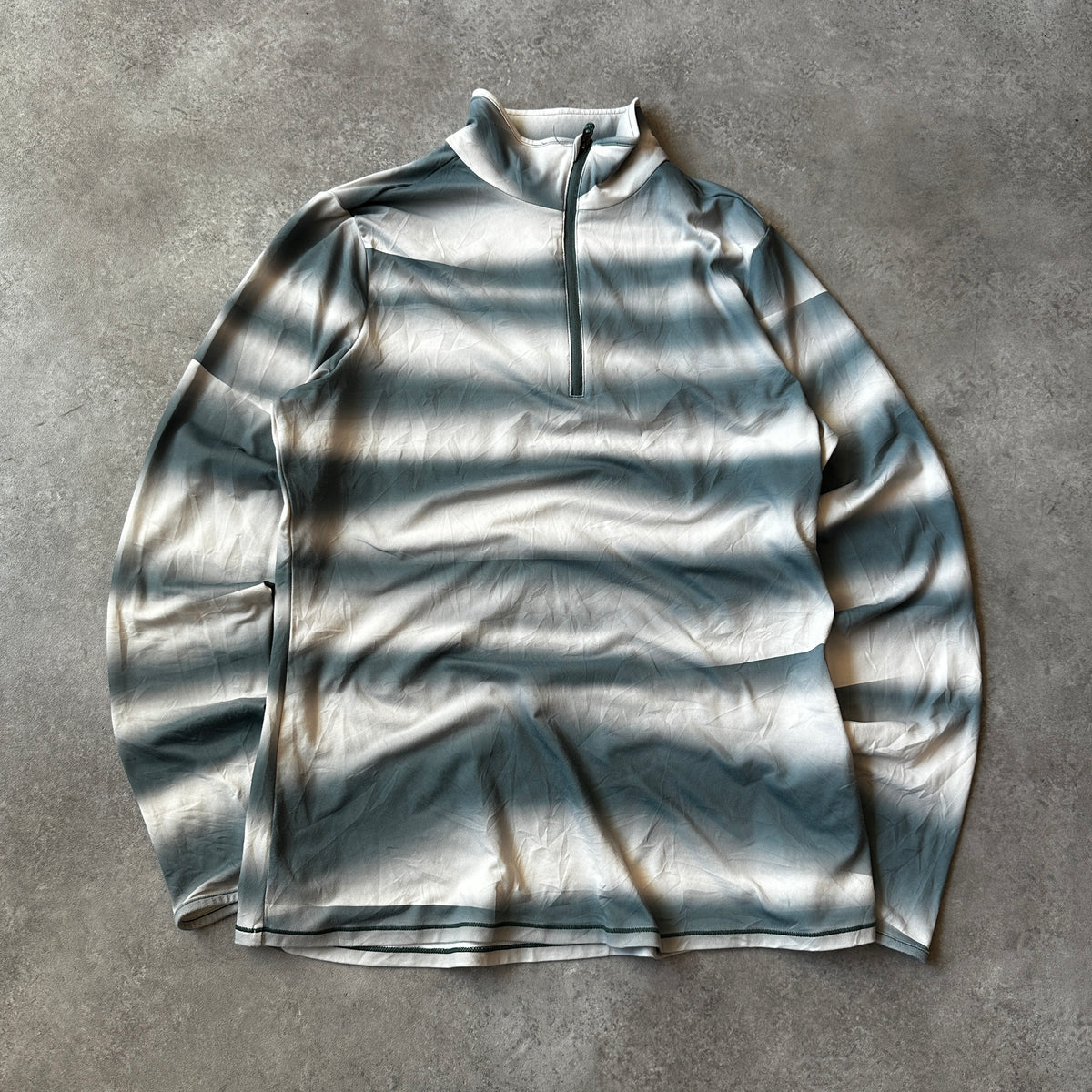 Protest Grey & White Striped 1/2 Zip Long Sleeve XXL