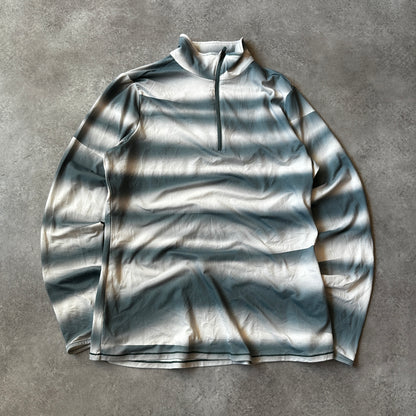 Protest Grey & White Striped 1/2 Zip Long Sleeve XXL