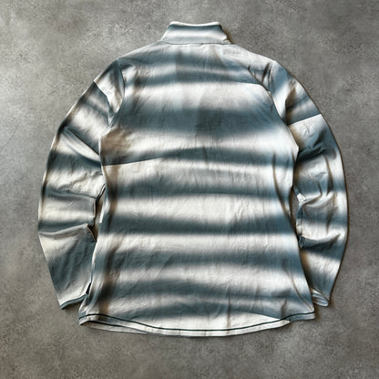 Protest Grey & White Striped 1/2 Zip Long Sleeve XXL