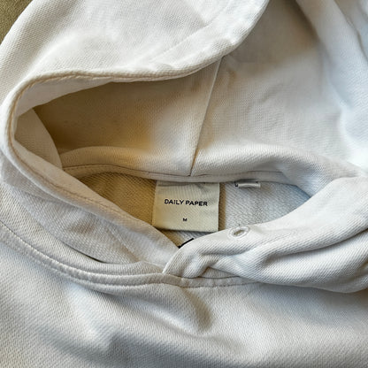 Daily Paper White Small Chest Logo Hoodie M