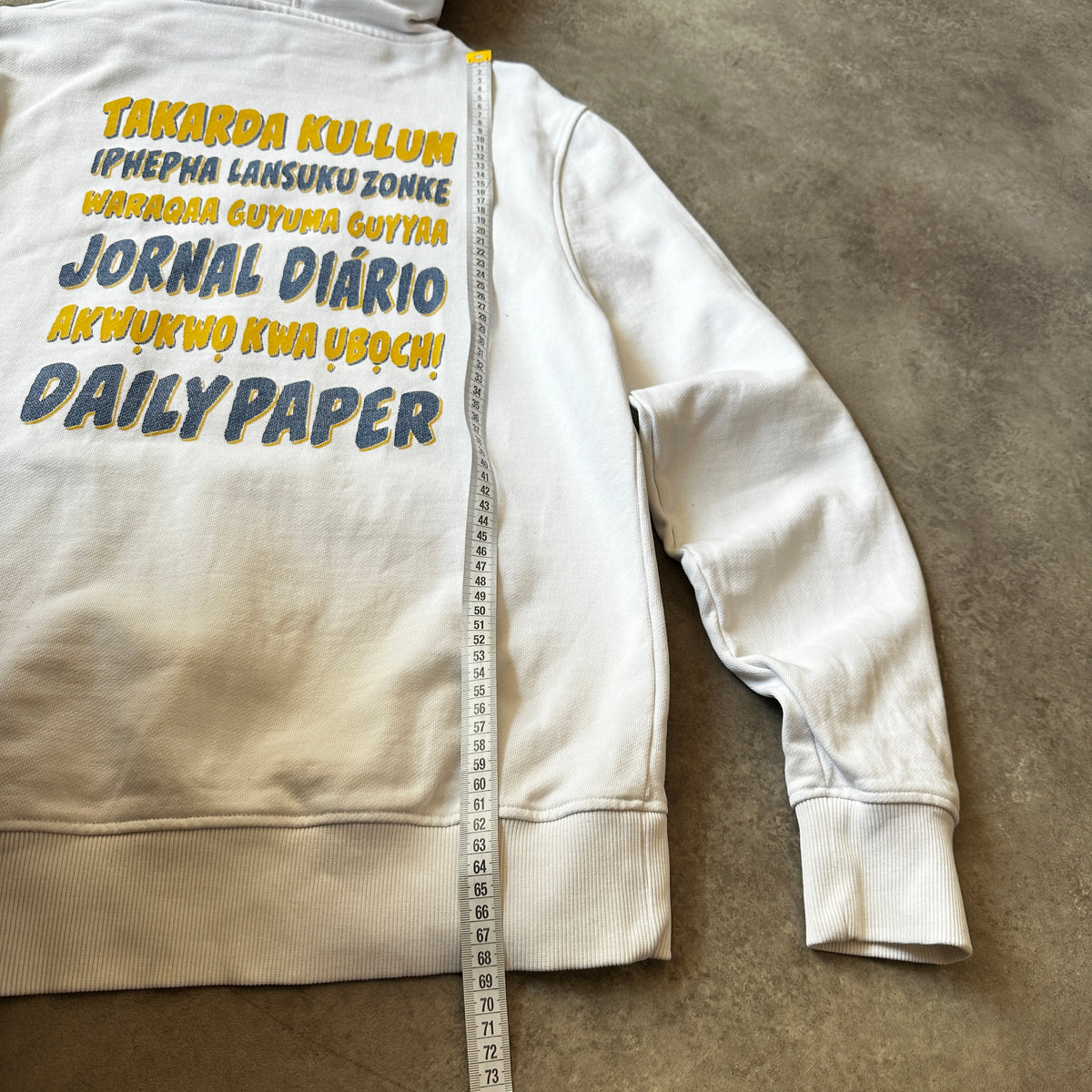 Daily Paper White Small Chest Logo Hoodie M