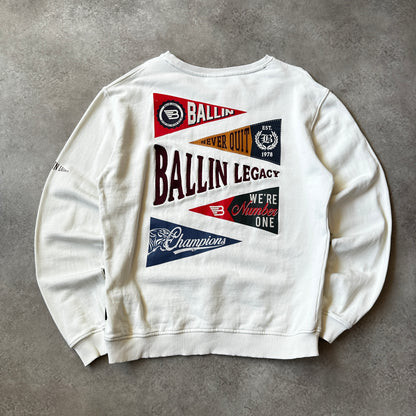 Ballin Off-White Small Chest & Sleeve Logo Crewneck L