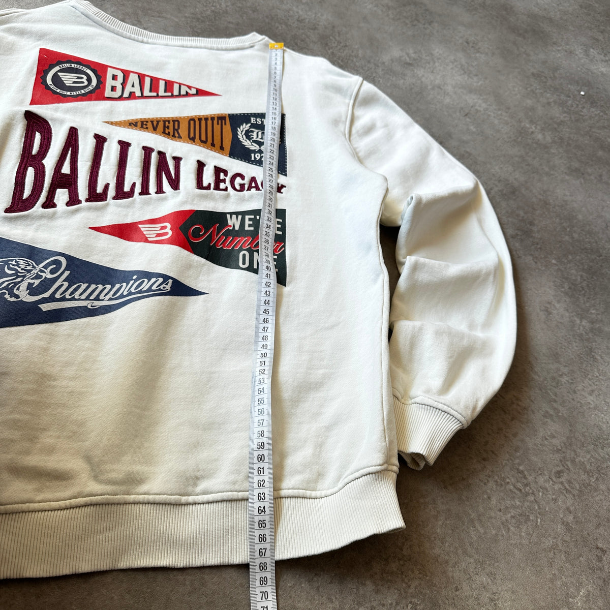 Ballin Off-White Small Chest & Sleeve Logo Crewneck L