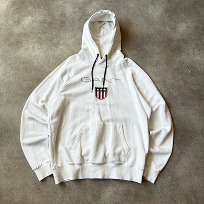 Gant White Shield Logo Hoodie XXL