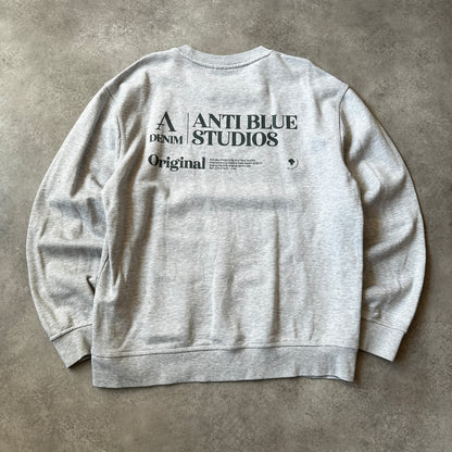 Anti Blue Light Grey Small Chest Logo Crewneck XXL