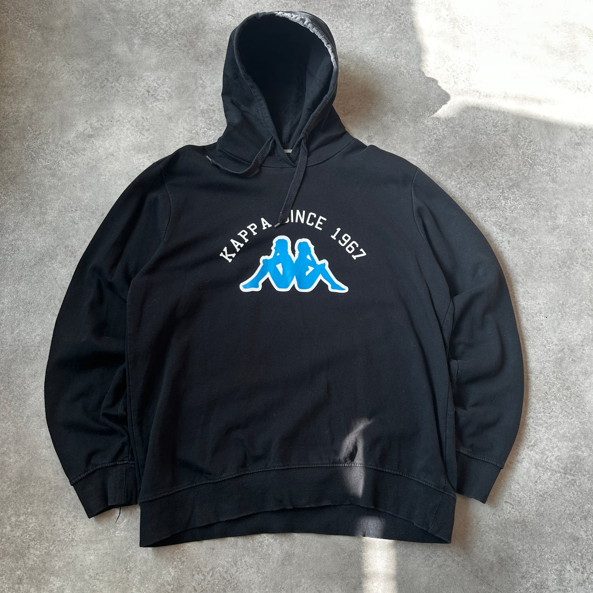 Kappa Black Big Arch Logo Hoodie XXL