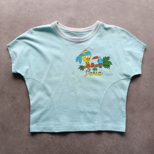 Crazy Puzzle 1989 Vintage Tweety Graphic Tee – Light Blue (Woman-L)