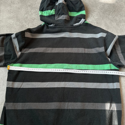 O'Neill Black, Grey & Green Striped Hoodie L