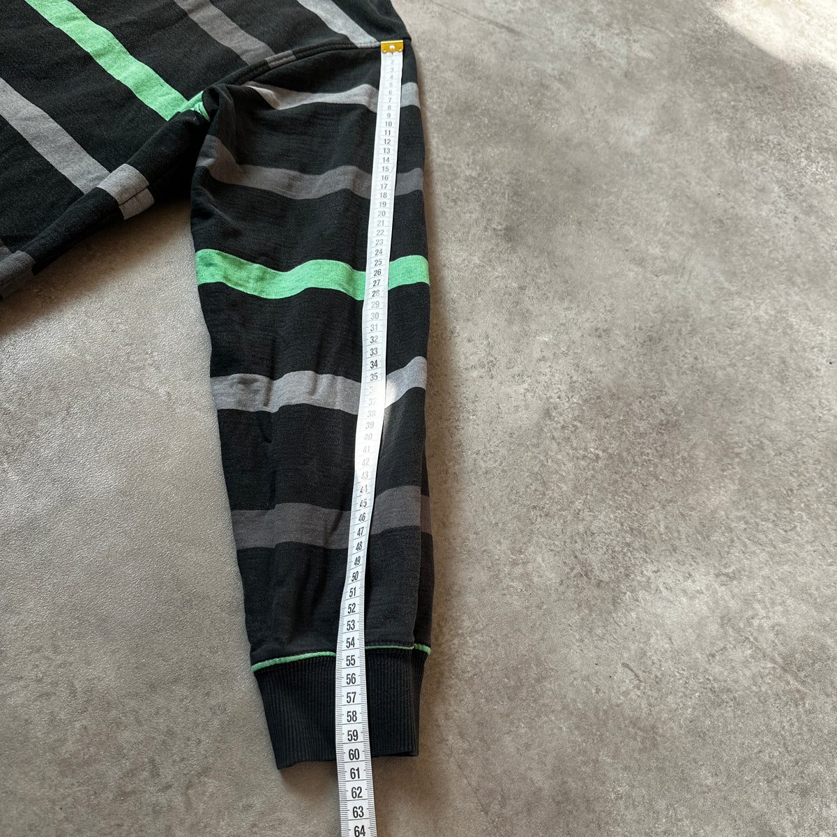 O'Neill Black, Grey & Green Striped Hoodie L