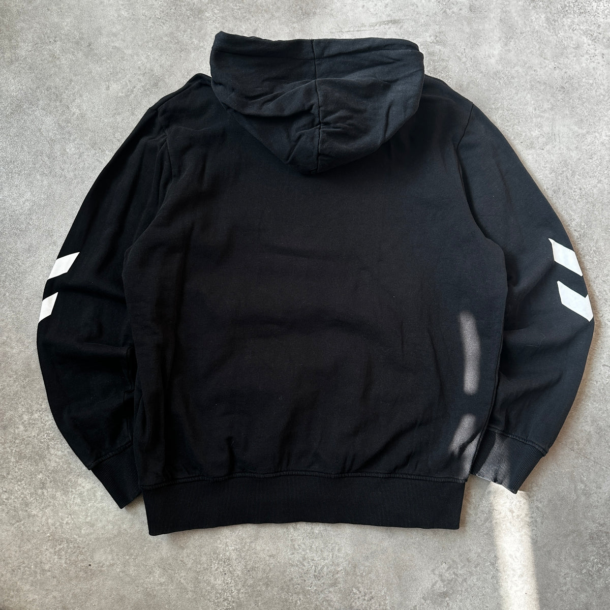 Hummel Black Front & Sleeve Logo Hoodie M
