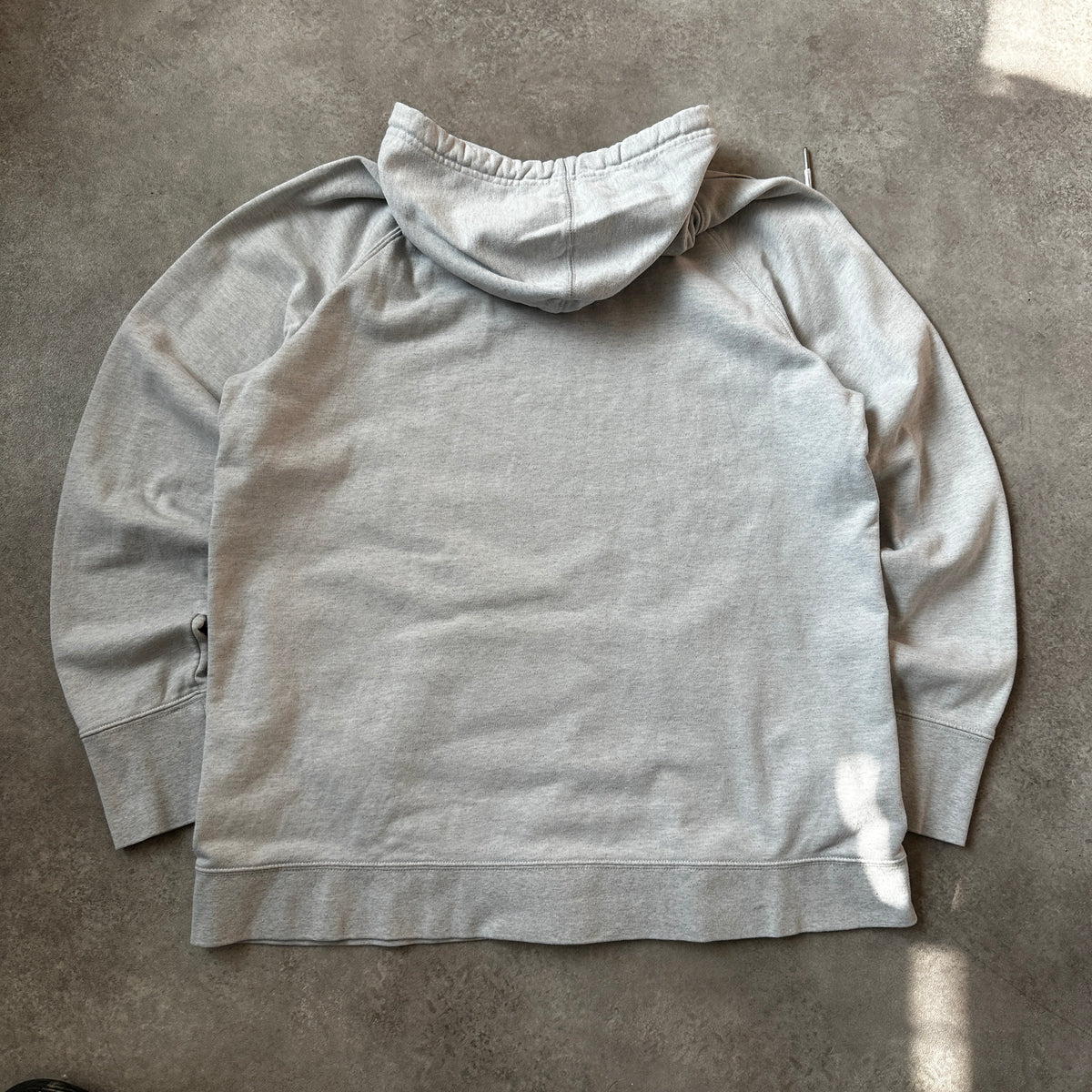 Champion Grey Outlined Script Logo Hoodie XL