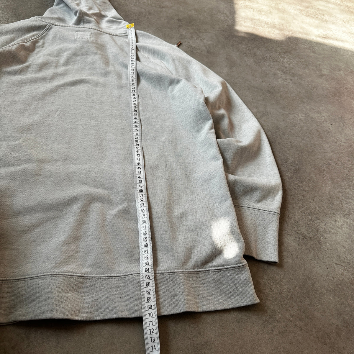 Champion Grey Outlined Script Logo Hoodie XL