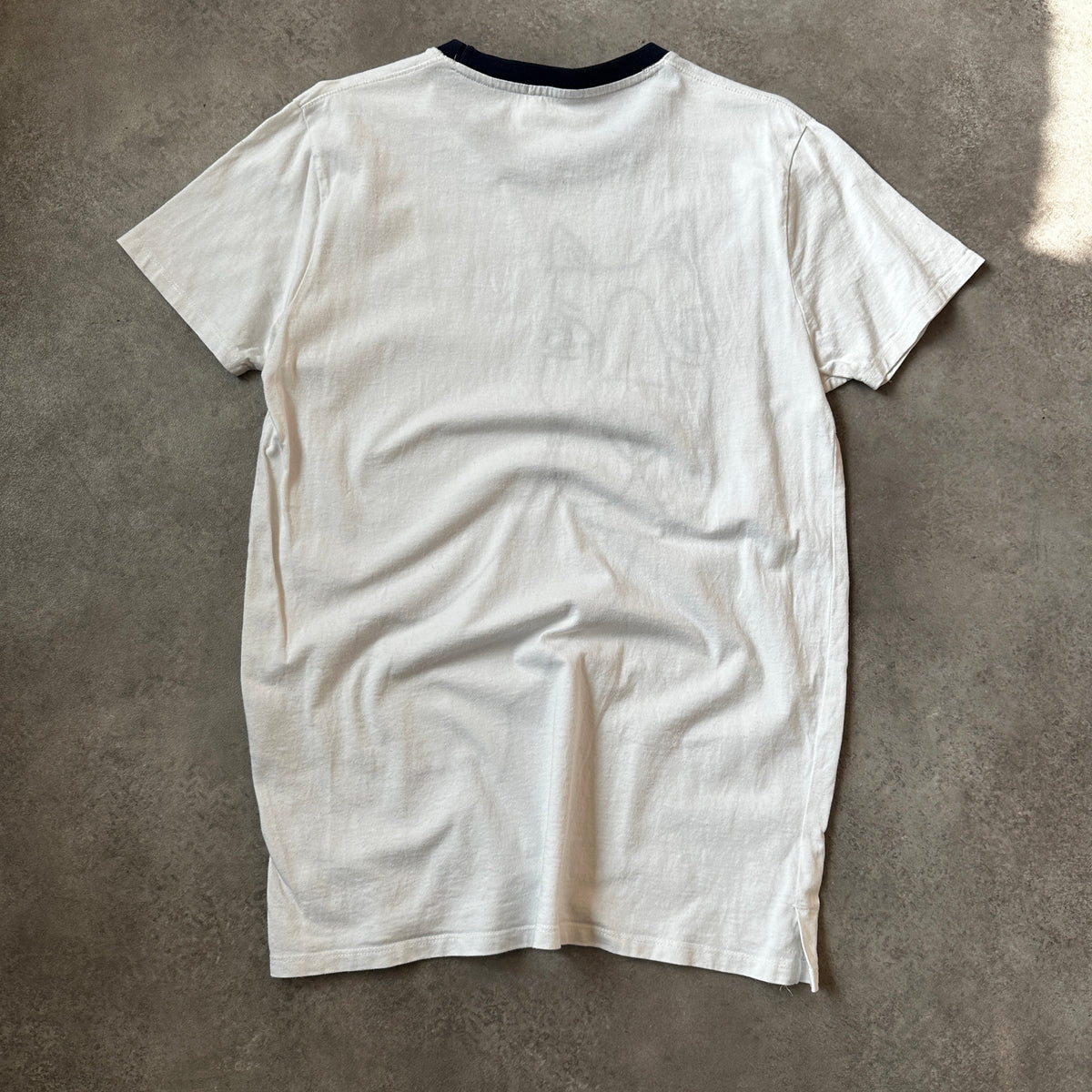 Scotch & Soda Off-White Animal Line Art Graphic Ringer T-Shirt L