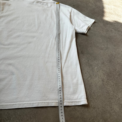 Alstyle White America Fish Graphic T-Shirt S