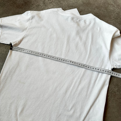 Alstyle White America Fish Graphic T-Shirt S