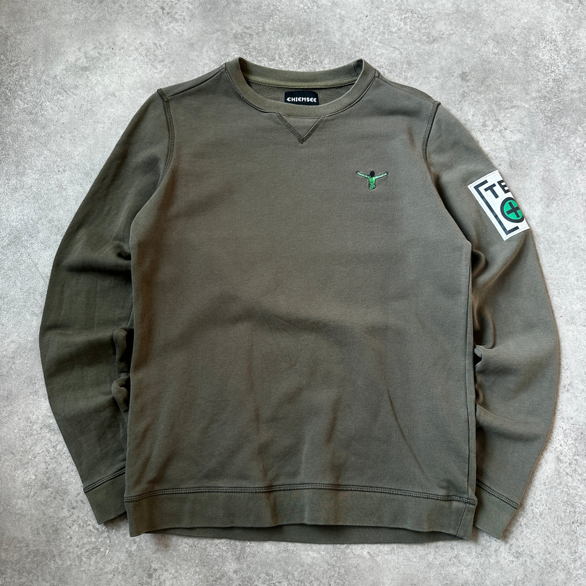 Chiemsee Olive Green Small Chest Logo Crewneck S