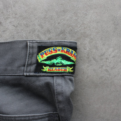 Puss Krazy Vintage Flare Pants – Charcoal Grey (Woman-M)