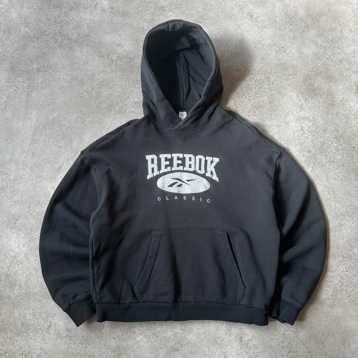 Reebok Black Classic Arch Logo Hoodie M