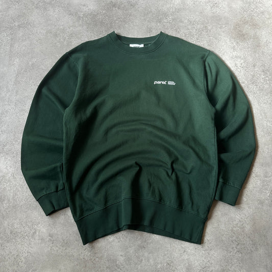Parel Forest Green Small Chest Logo Crewneck L