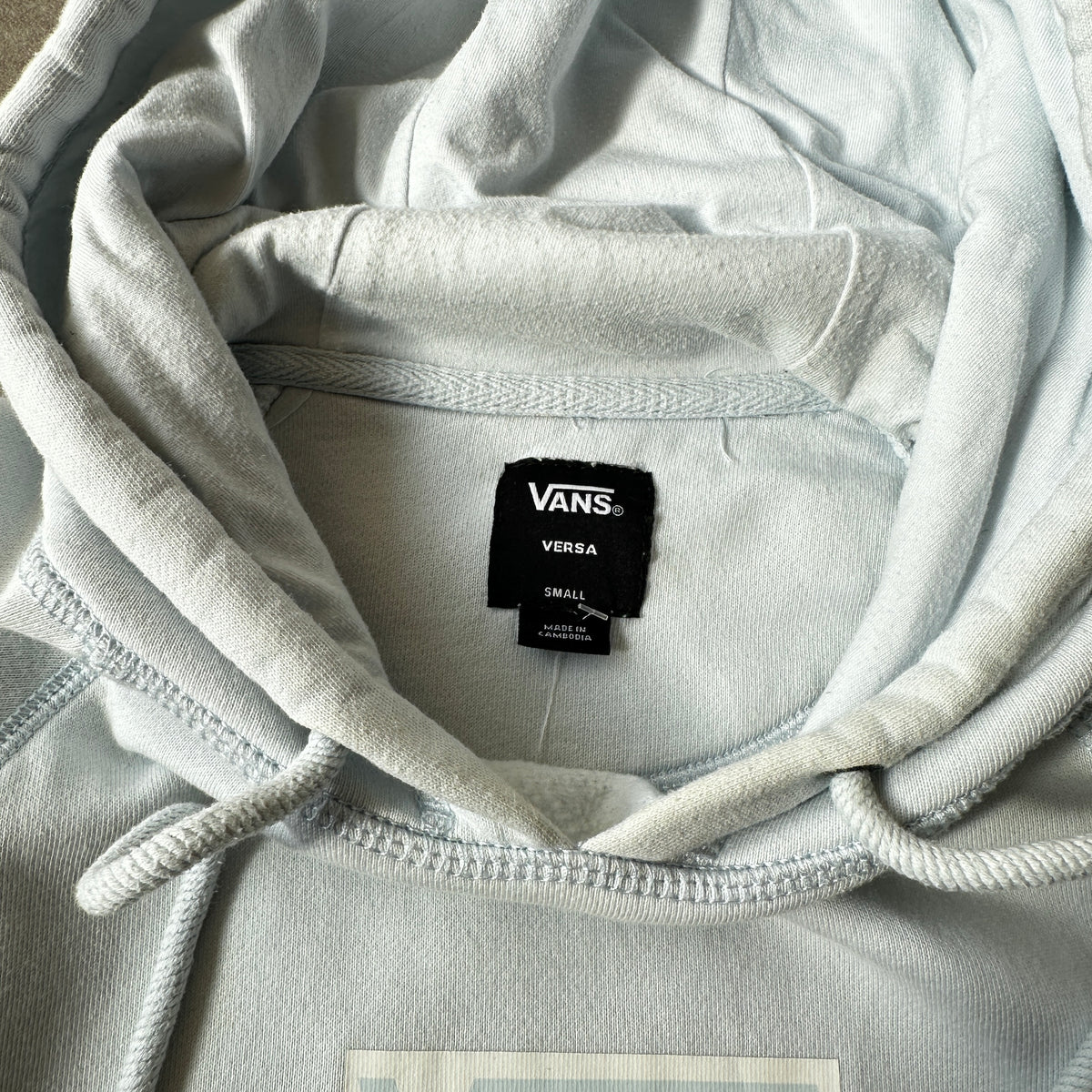 Vans Light Blue Box Logo Hoodie S