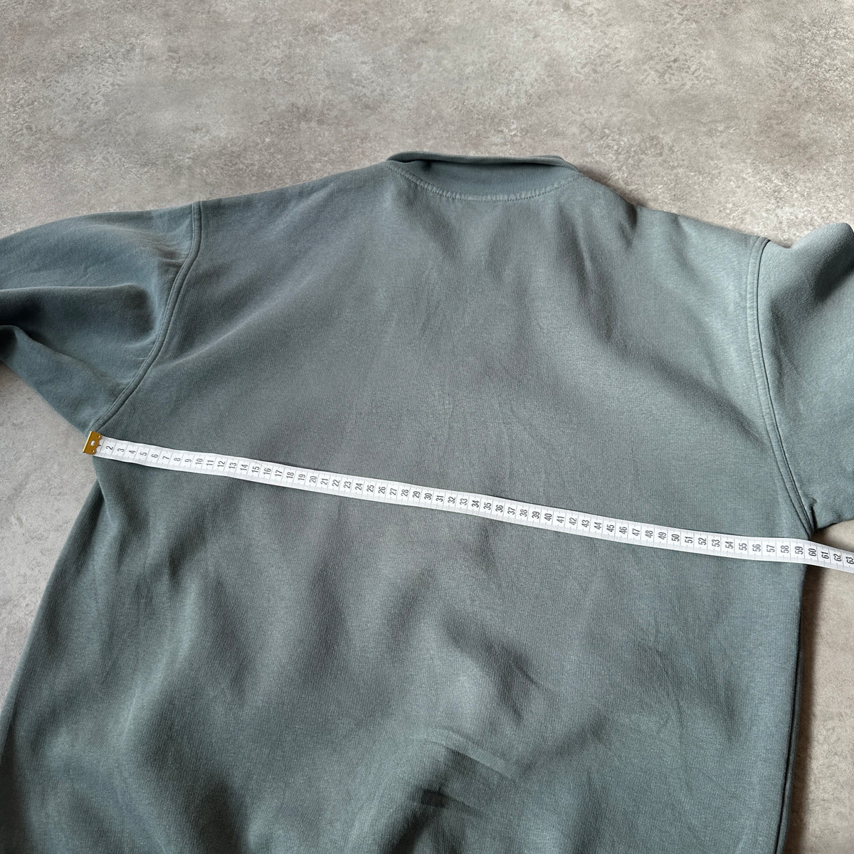 Adidas Sage Green Small Chest Logo 1/4 Zip Sweatshirt L