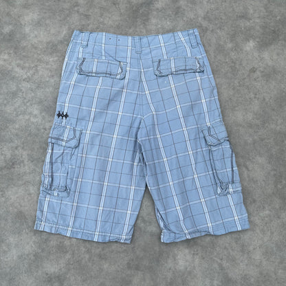 Unionbay Blue Plaid Cargo Shorts W29
