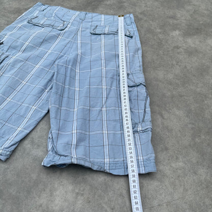 Unionbay Blue Plaid Cargo Shorts W29