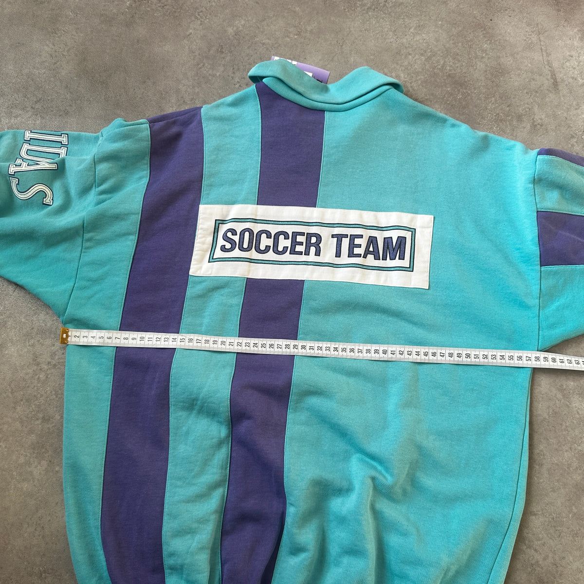Adidas Teal & Purple Colorblock 1/2 Zip Sweatshirt 174cm