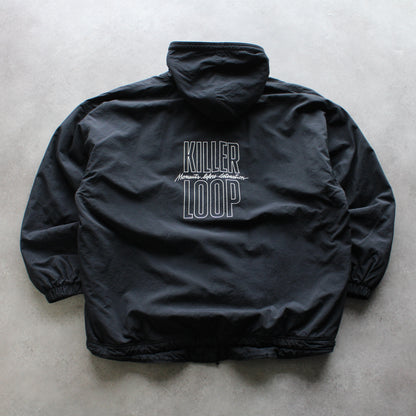 Killer Loop Vintage Windbreaker Jacket – Black (Man-XXL)