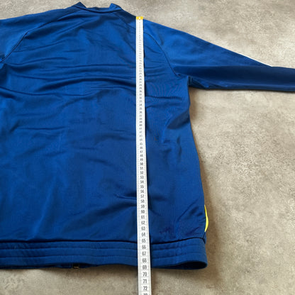 Adidas Blue Three Stripe Zip Track Jacket 168cm