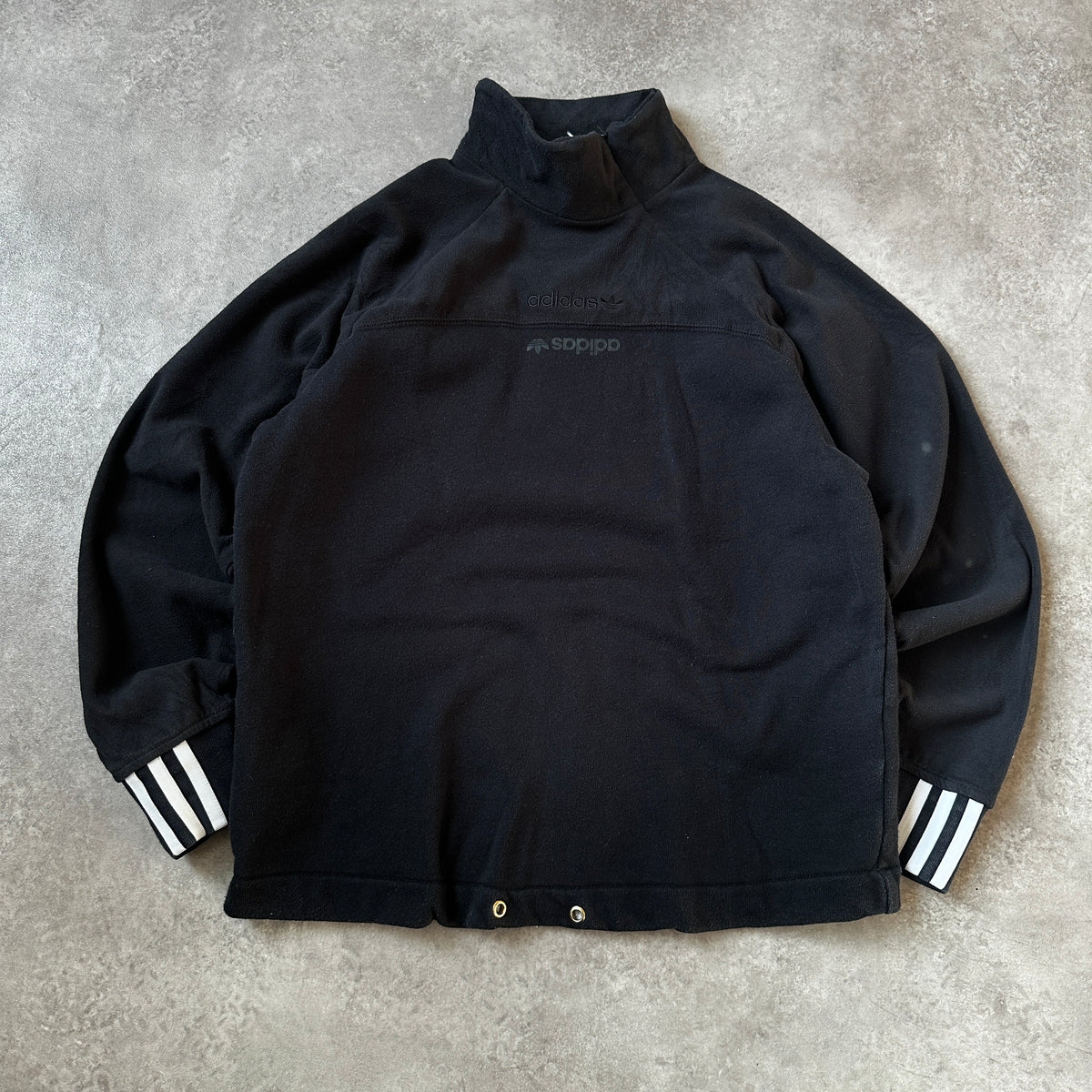 Adidas Grey Small Trefoil Chest Logo Crewneck XS