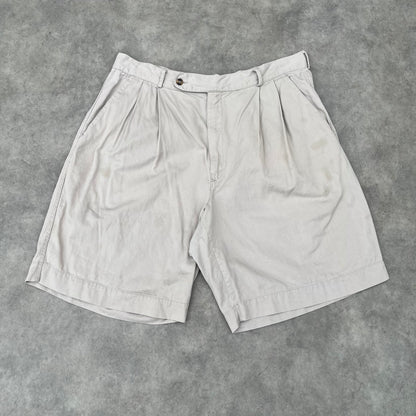 Structure Beige Pleated Shorts W38