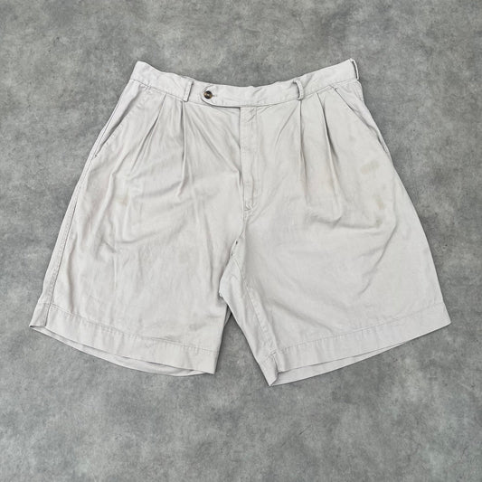 Structure Beige Pleated Shorts W38